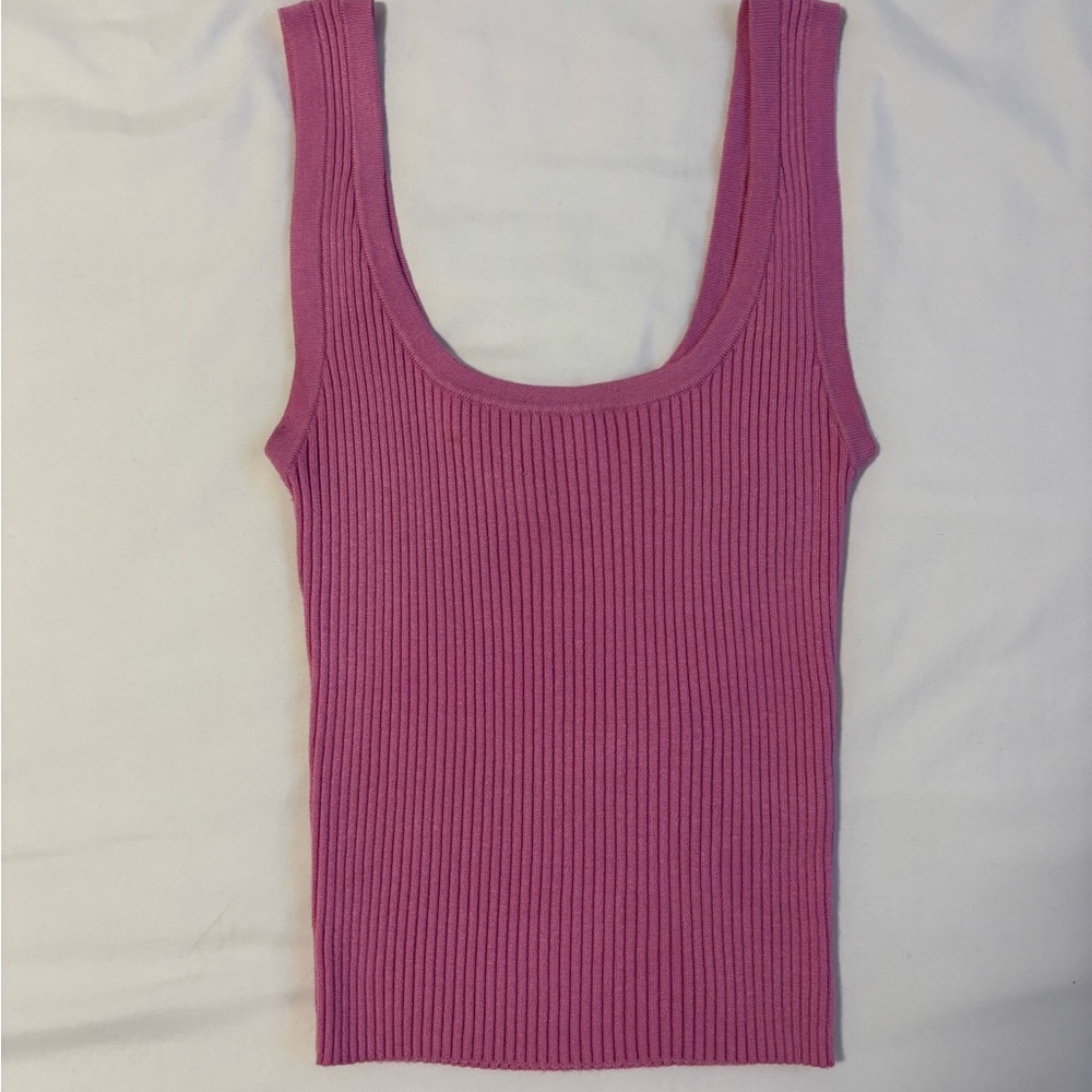 H&M Pink Ribbed Tank Top - Picture 1 of 2